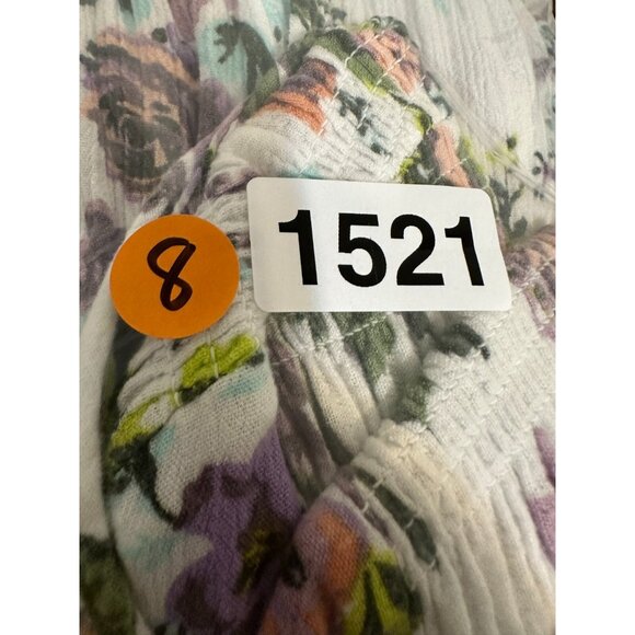 Torrid Womans Floral Smocked Top Size 3X Bloomcore Beachy Tropical Travel Vacay - Picture 7 of 11